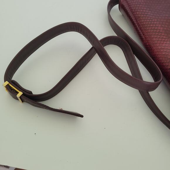 Givenchy Snake Leather Shoulder Bag Clutch Purse Envelope Logo Medium Vintage - Picture 14 of 14